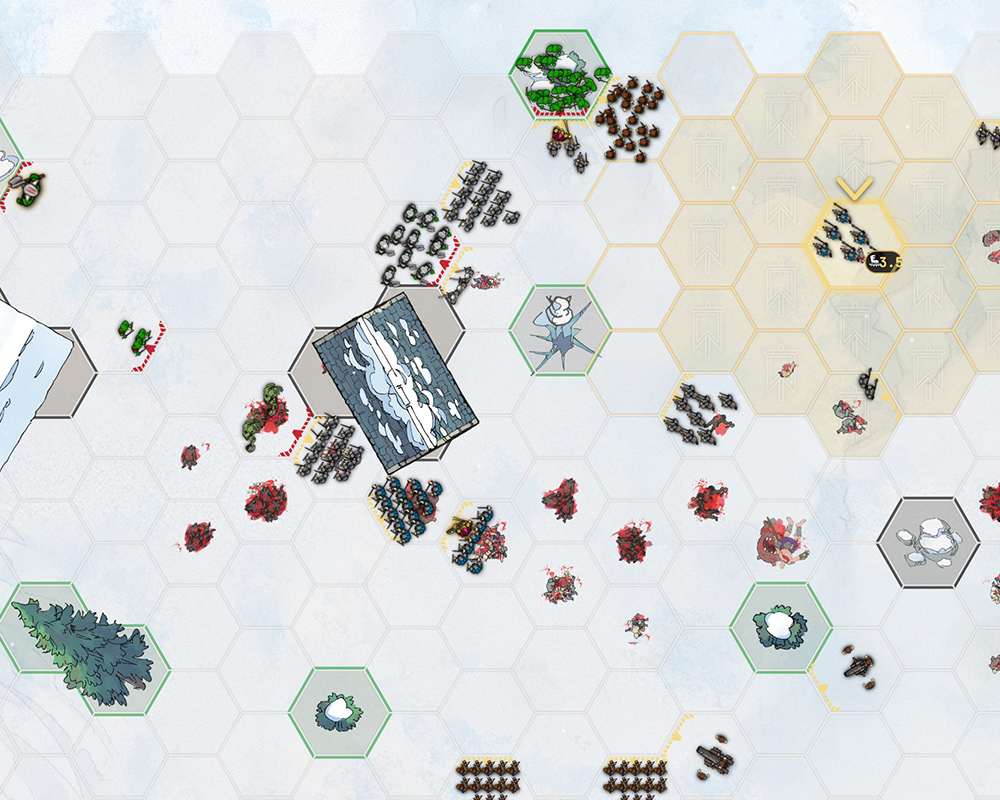 Warmonger battle in the frozen wastes